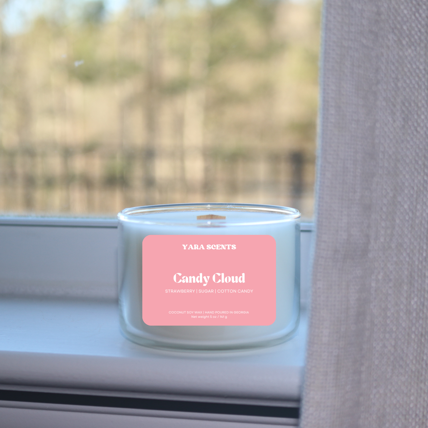 CANDY CLOUD | Wood Wick Coconut Soy Candle