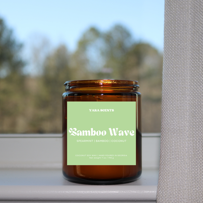 BAMBOO WAVE | Wood Wick Coconut Soy Candle