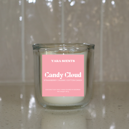 CANDY CLOUD | Wood Wick Coconut Soy Candle