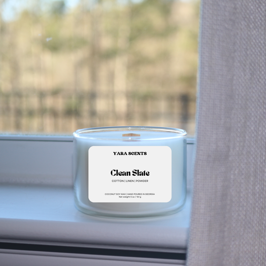 CLEAN SLATE | Wood Wick Coconut Soy Candle