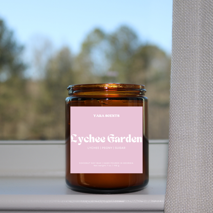 LYCHEE GARDEN | Wood Wick Coconut Soy Candle