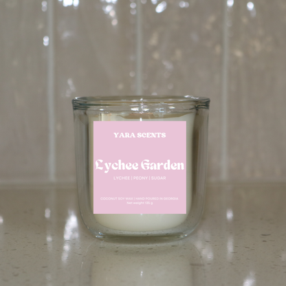 LYCHEE GARDEN | Wood Wick Coconut Soy Candle