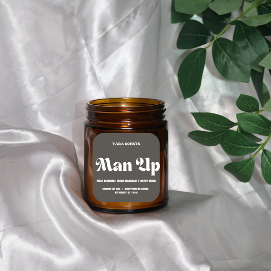 MAN UP | 7 oz. Wood Wick Coconut Soy Candle