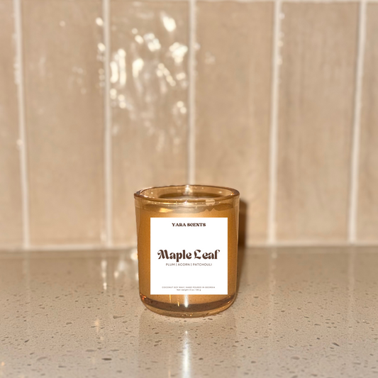 MAPLE LEAF | Wood Wick Coconut Soy Candle