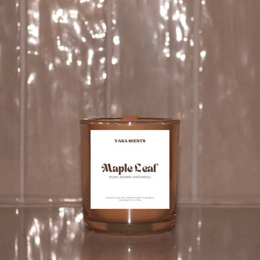 MAPLE LEAF | Wood Wick Coconut Soy Candle