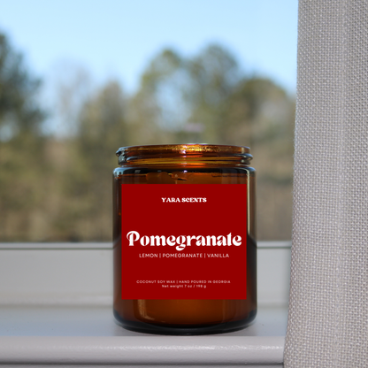 POMEGRANATE | Wood Wick Coconut Soy Candle