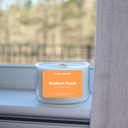 SOUTHERN PEACH | Wood Wick Coconut Soy Candle