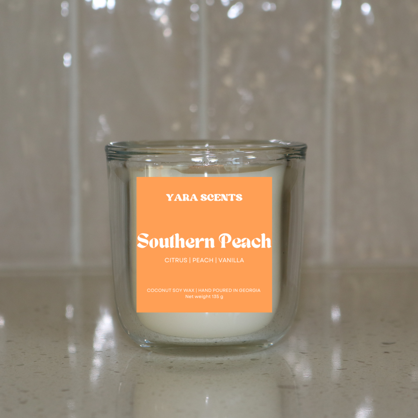 SOUTHERN PEACH | Wood Wick Coconut Soy Candle