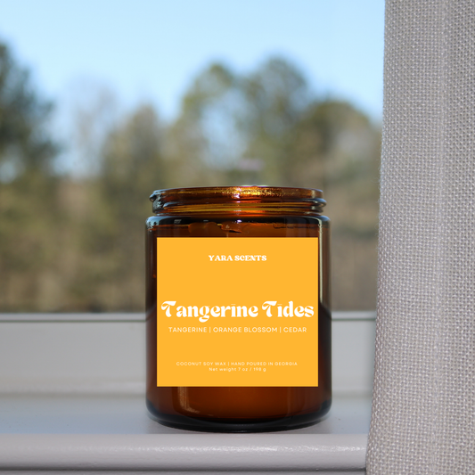 TANGERINE TIDES | Wood Wick Coconut Soy Candle
